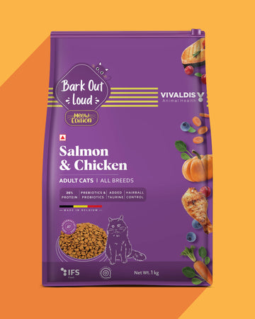 Salmon and Chicken Adult Dry Cat Food All Breeds (1 N x 1 Kg)